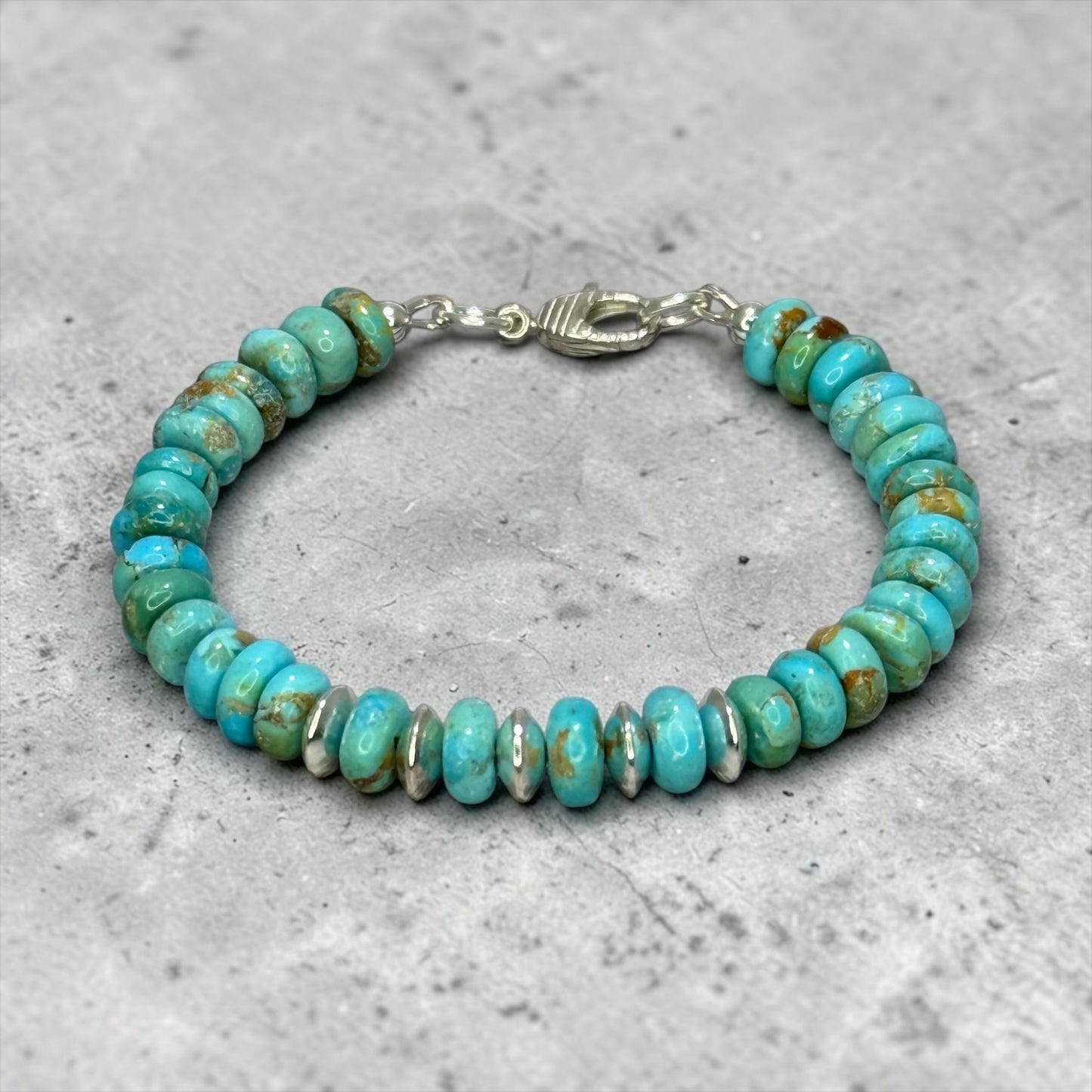 Trailhead - Arizona Turquoise and Handmade Pure Silver Bracelet