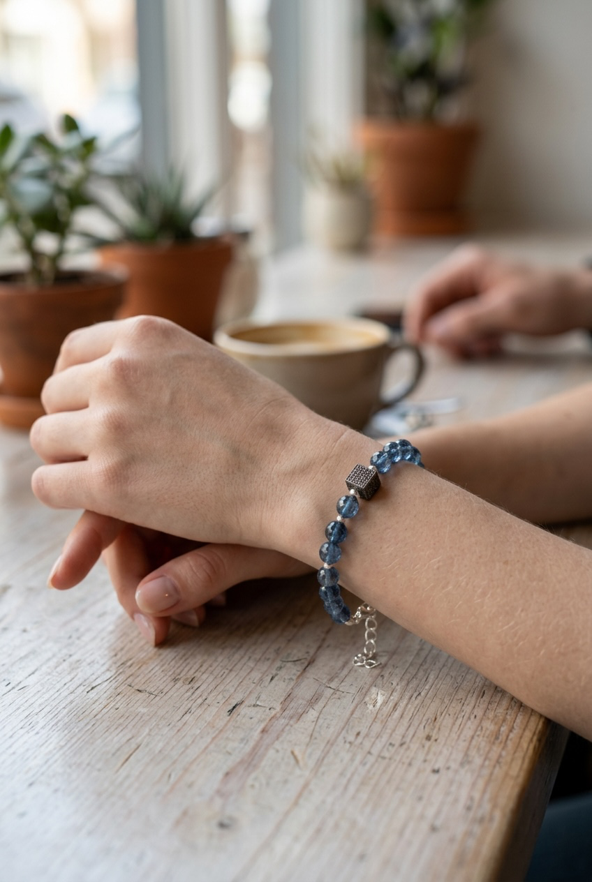 Cubist - Gorgeous Swiss Blue Topaz and Diamond Cube Bracelet