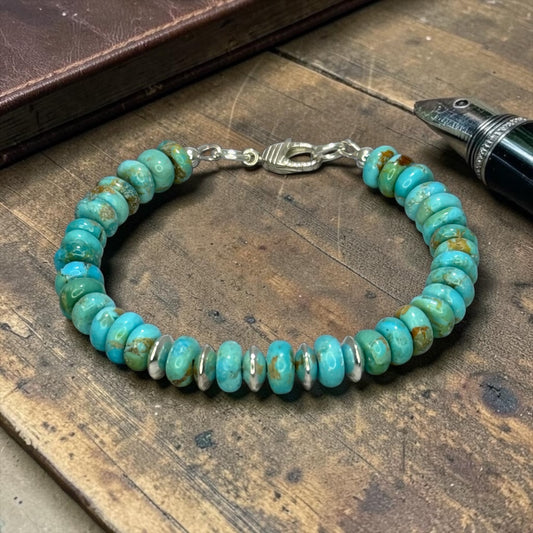 Trailhead - Arizona Turquoise and Handmade Pure Silver Bracelet