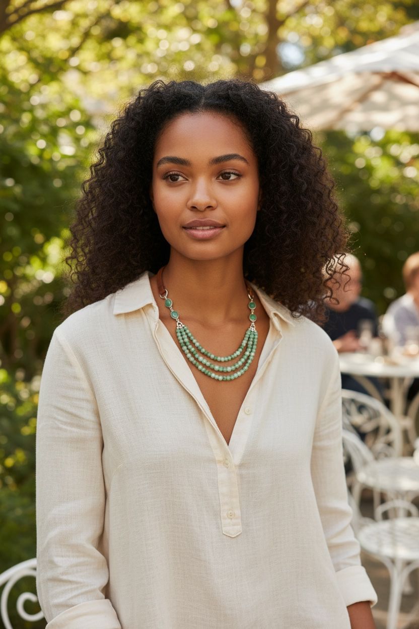 Queen For A Day - Beautiful Australian Chrysoprase and Sterling Silver - Adjustable Leather Necklace
