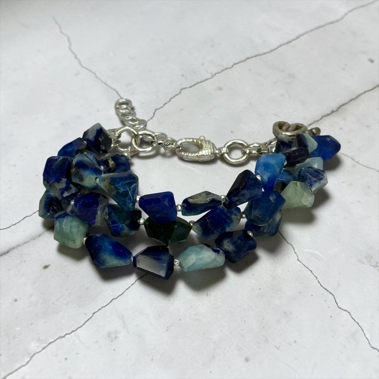 Bringing The Blues - Stunning, Rare Genuine Afghanite 3 Strand Adjustable Bracelet