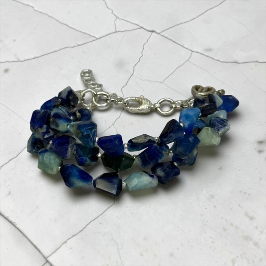 Bringing The Blues - Stunning, Rare Genuine Afghanite 3 Strand Adjustable Bracelet