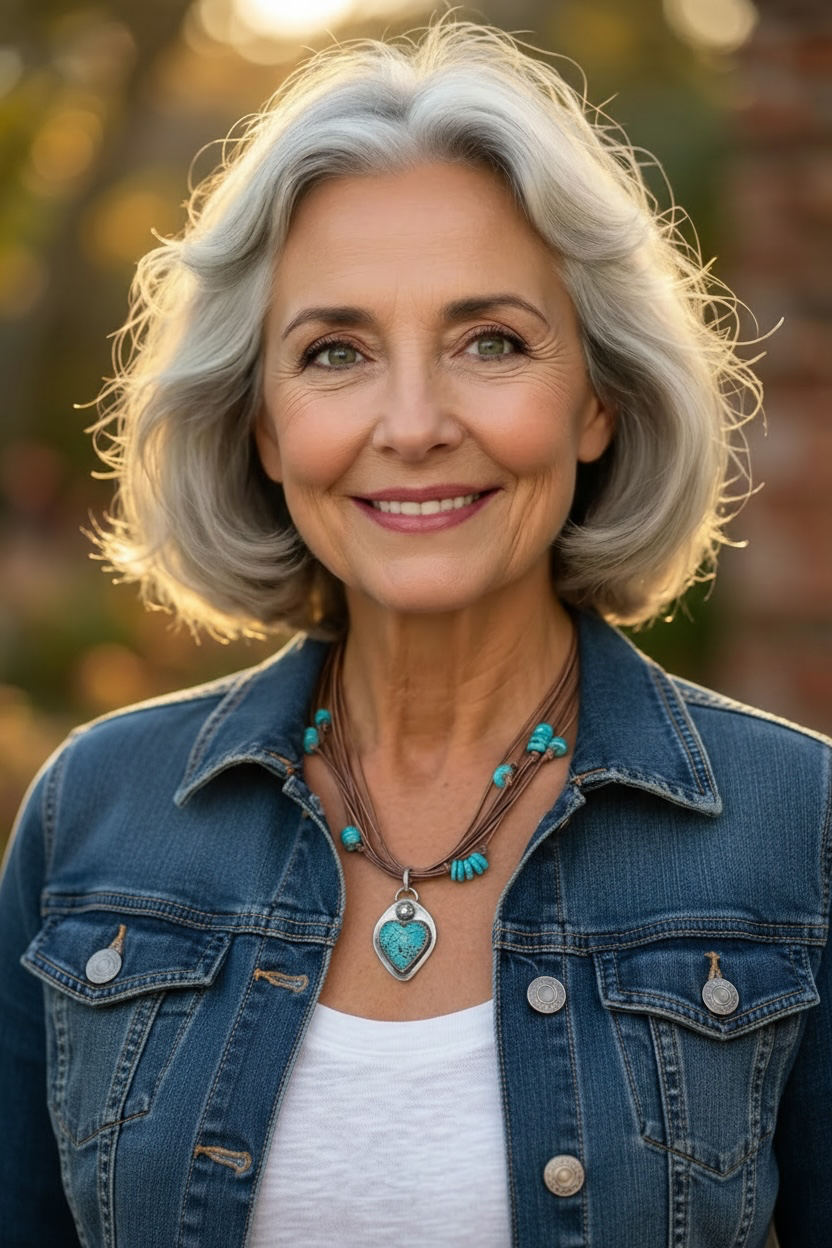 Heart Strings - Handmade Artisan Sterling Silver Turquoise Heart Pendant on Leather Necklace